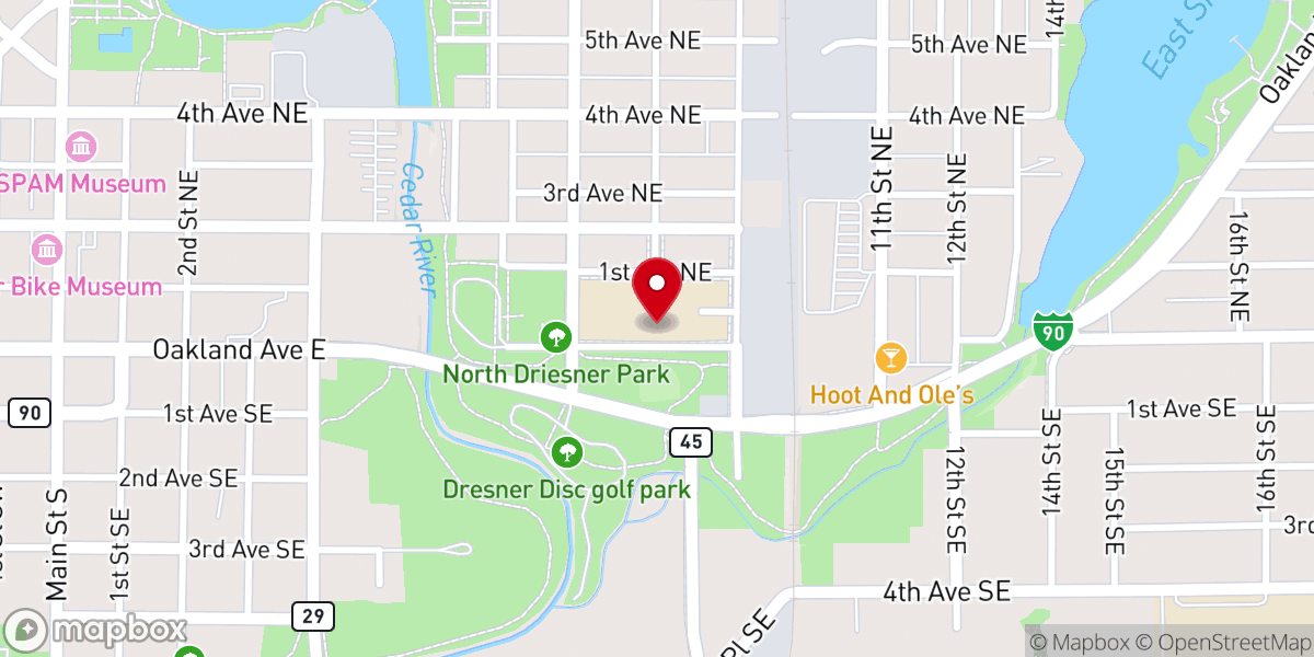 Map showing location of Queen of Angels