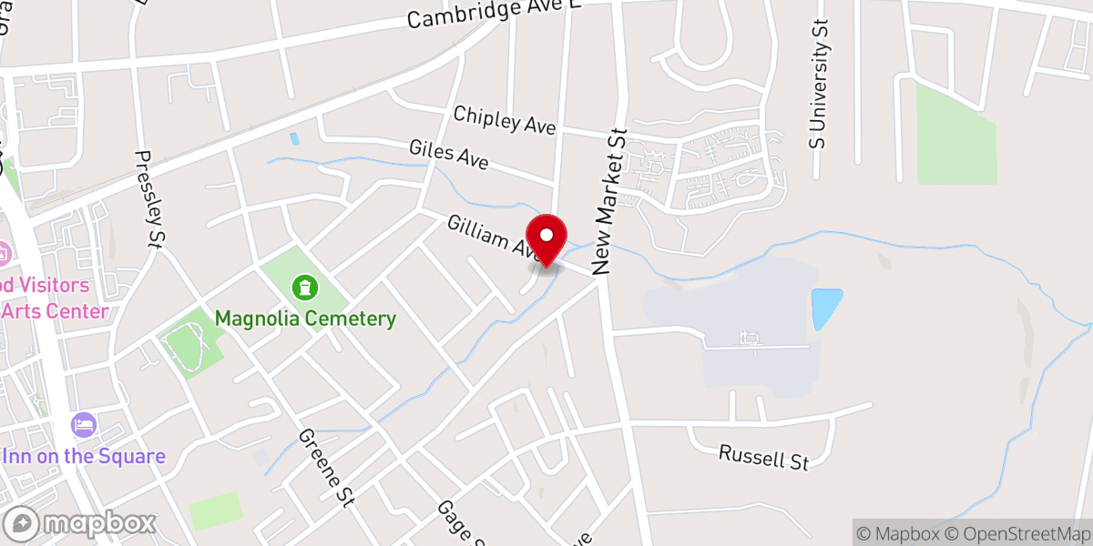 Map showing location of Dunham Temple CME Church