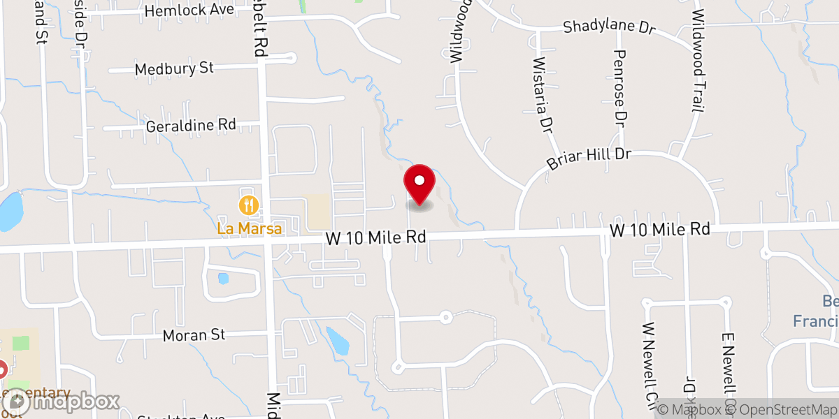 Map showing location of St. Thomas Orthodox Church