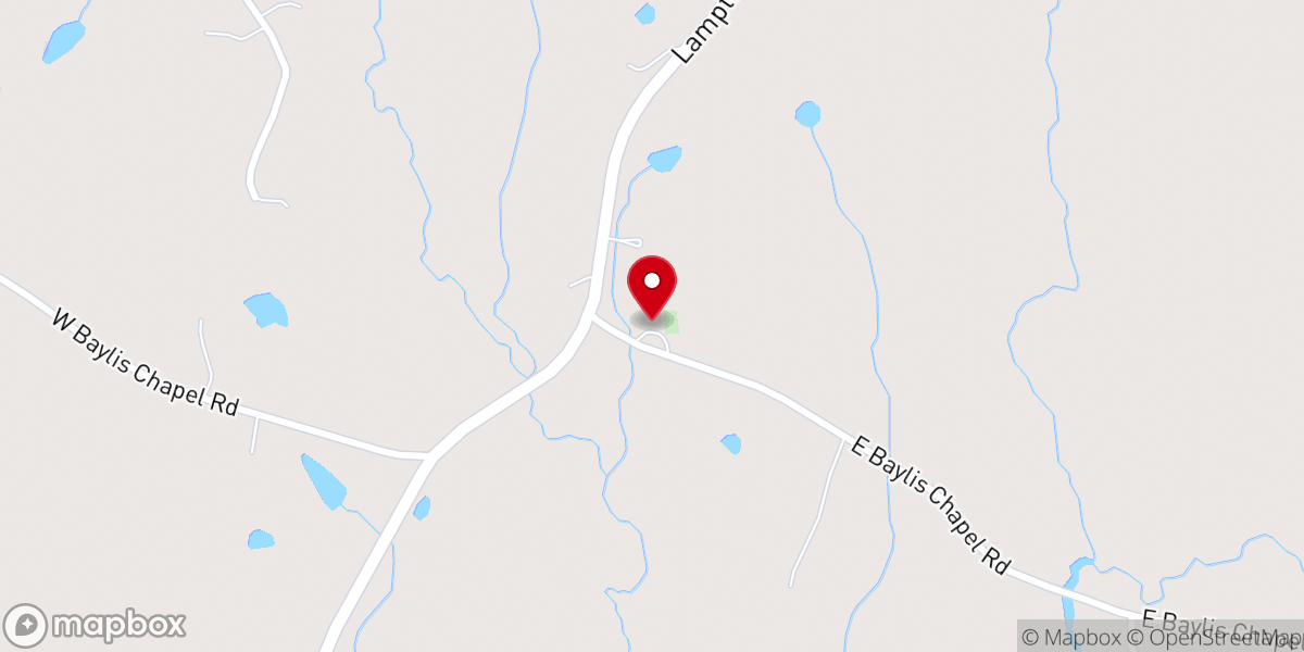 Map showing location of Baylis Chapel