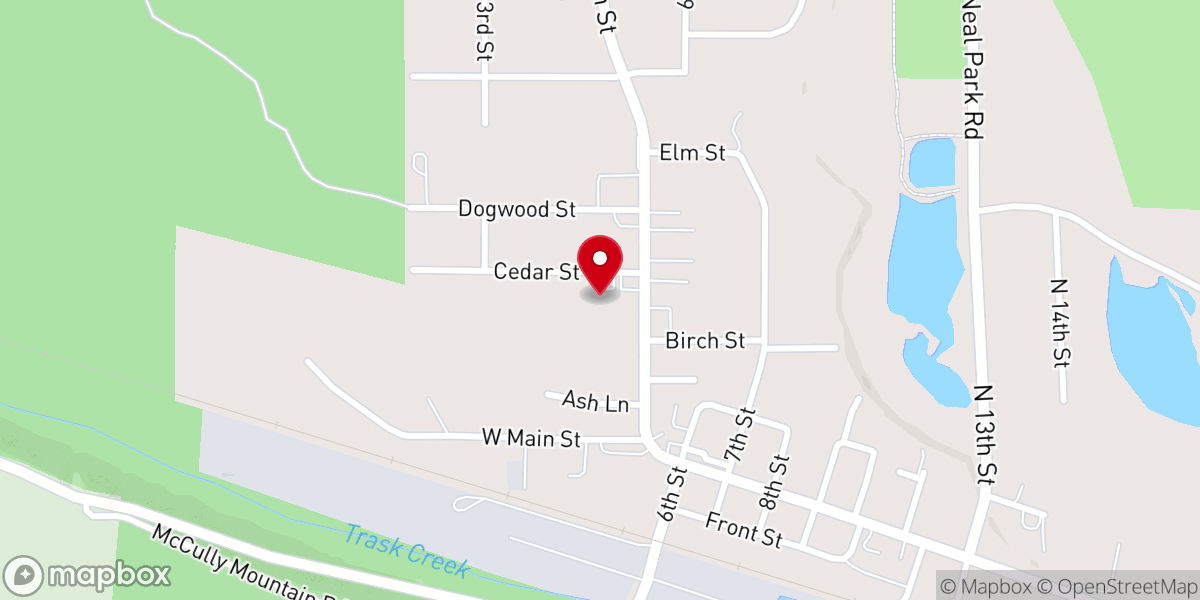 Map showing location of Canyon Bible Fellowship