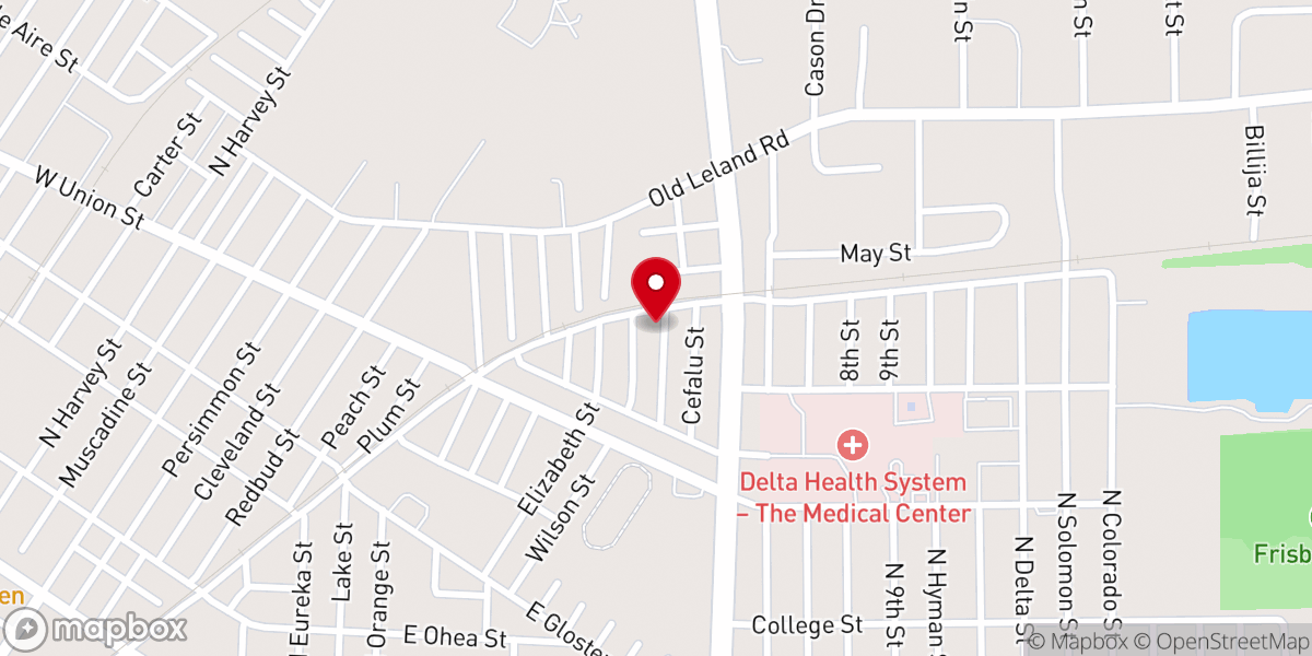Map showing location of Anticoch Missionary Baptist