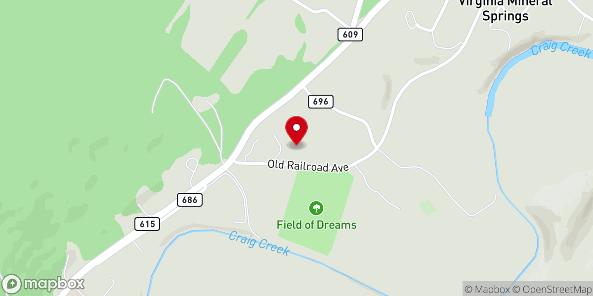 Map showing location of Grace Baptist Church