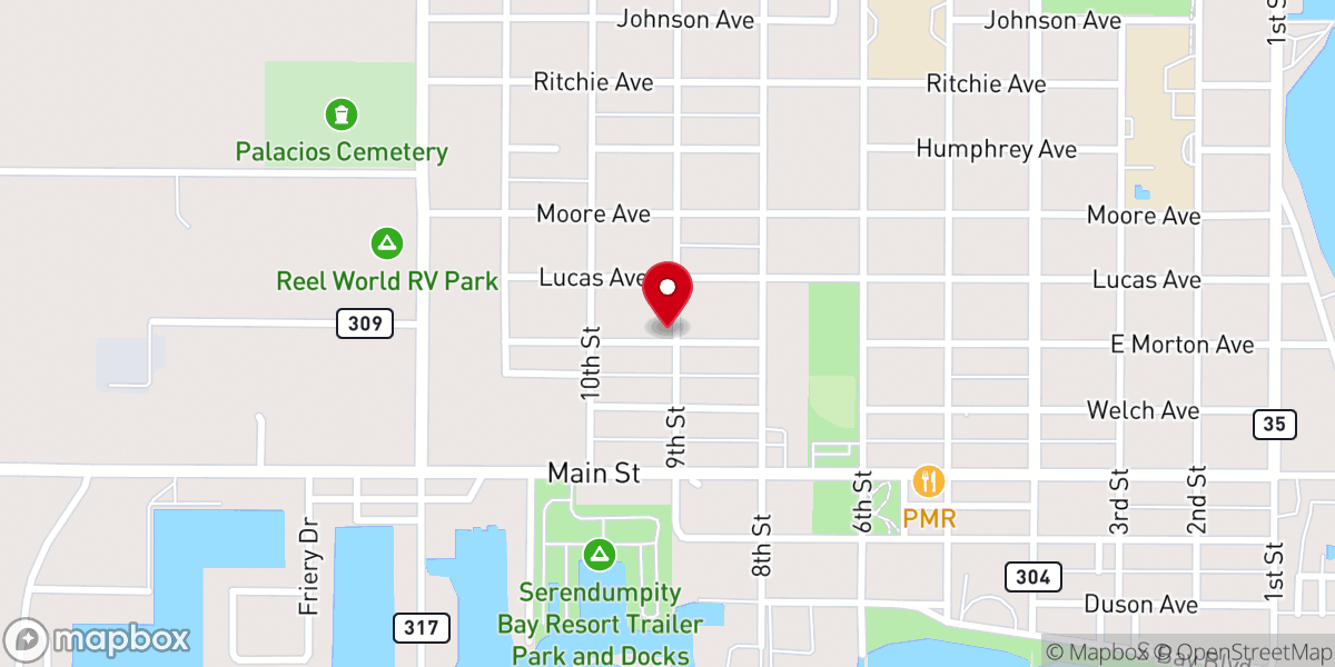 Map showing location of Casa de Dios