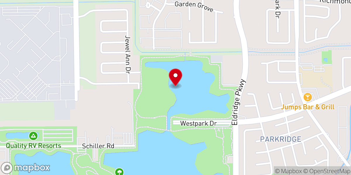 Map showing location of Kardec Spiritist Society of Houston