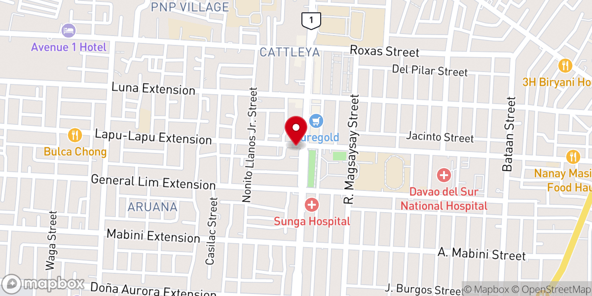Map showing location of In Christ Fellowship Ministry