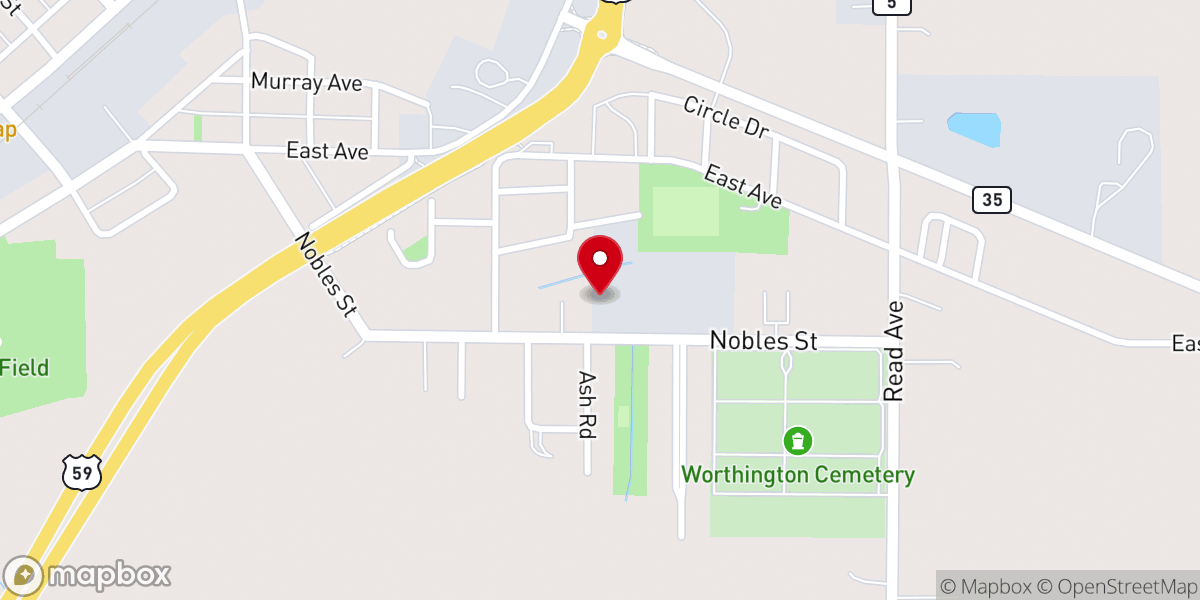 Map showing location of Grace Community Church