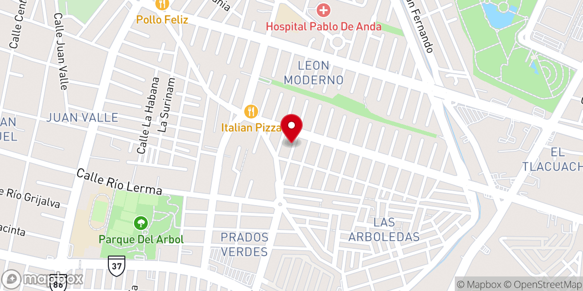 Map showing location of Iglesia Bautista El Buen Pastor