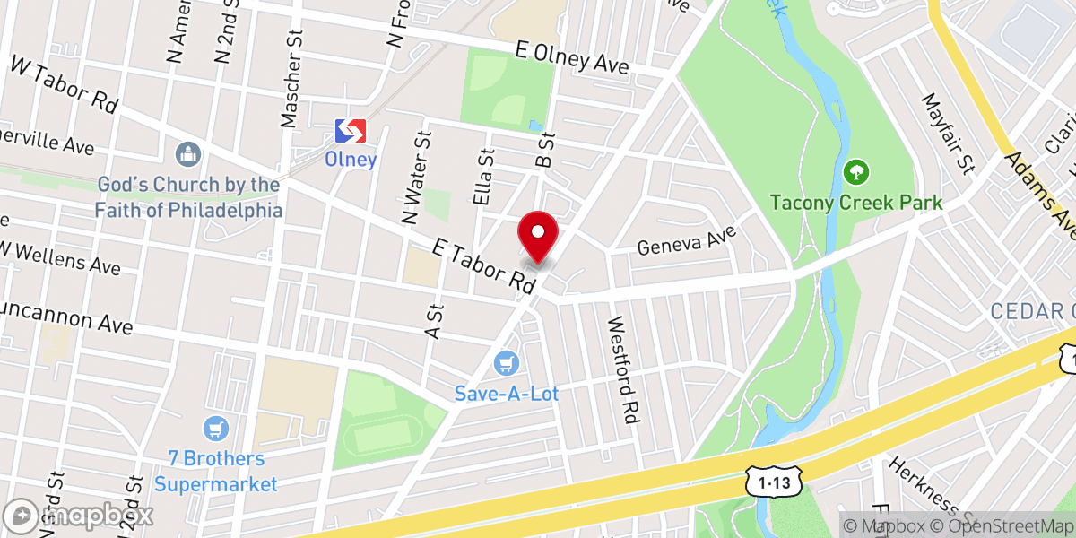 Map showing location of Latter House Family Worship Center Inc