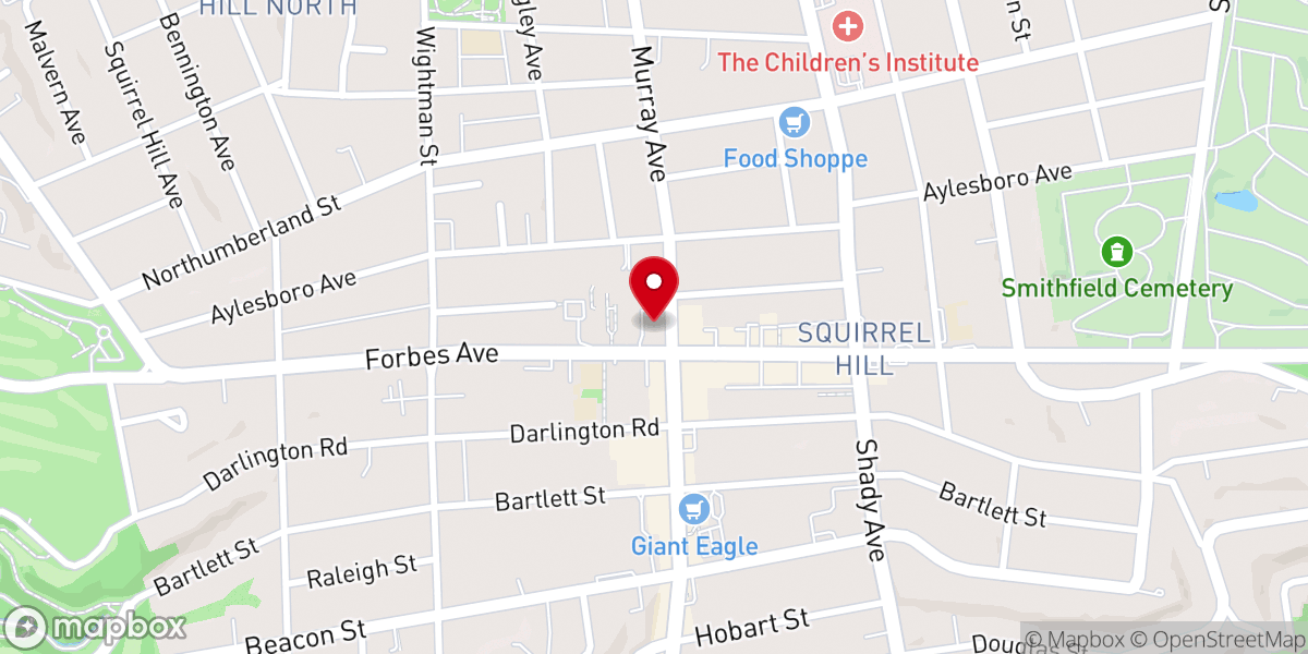 Map showing location of Sixth Presbyterian Church
