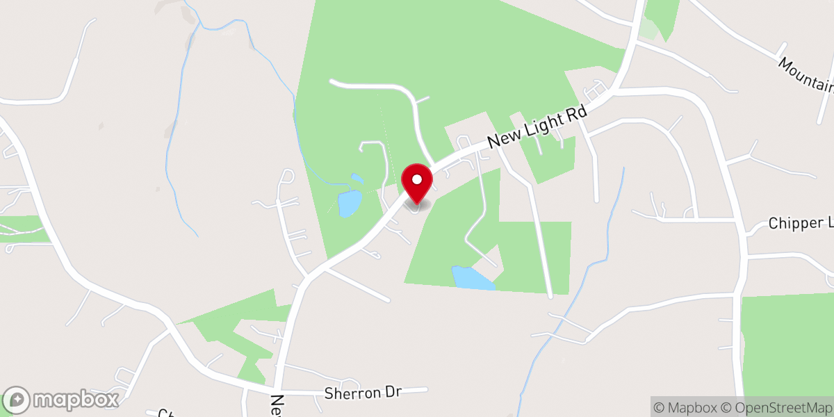 Map showing location of New Light Missionary Baptist Church
