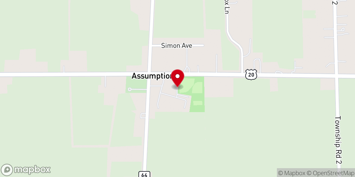 Map showing location of Holy Trinity Catholic Parish
