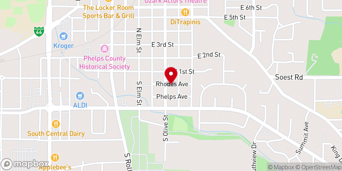 Map showing location of First Freewill Baptist Church
