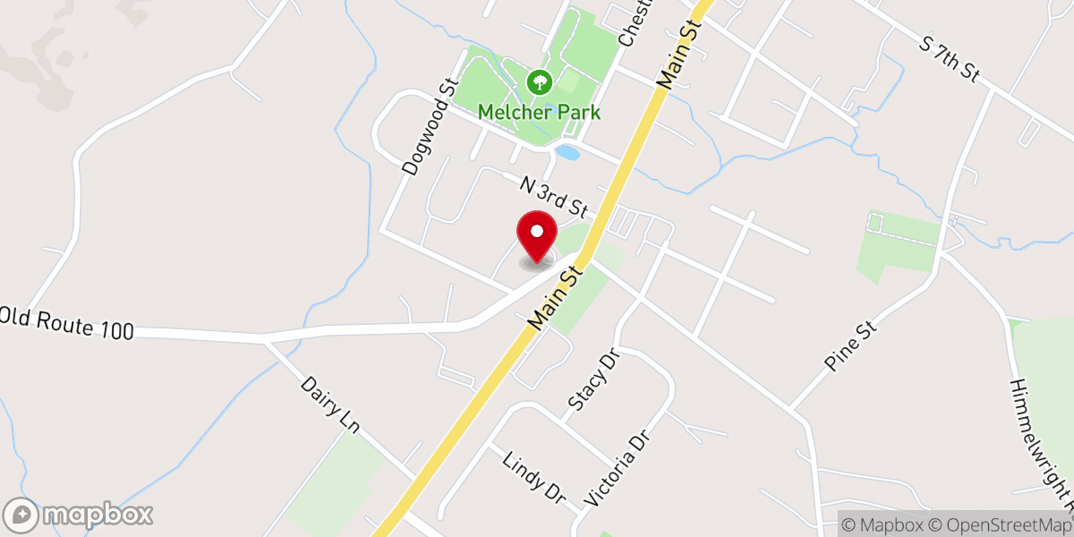 Map showing location of Butter Valley Community Church