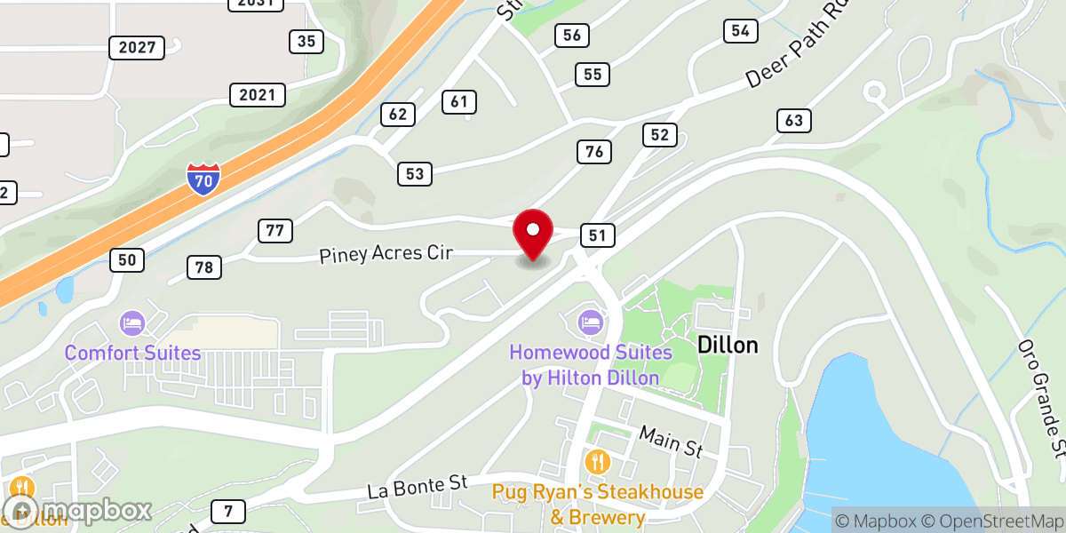 Map showing location of Lord of the Mountains Lutheran Church