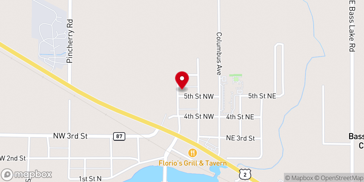 Map showing location of Community Bible Chapel