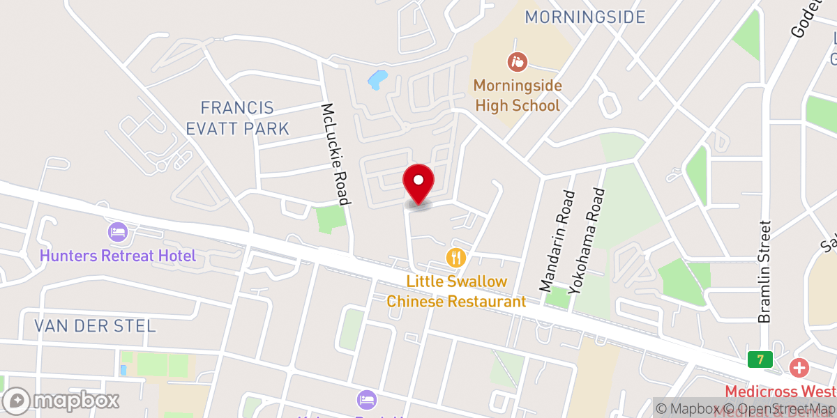Map showing location of St Francis Xavier Church