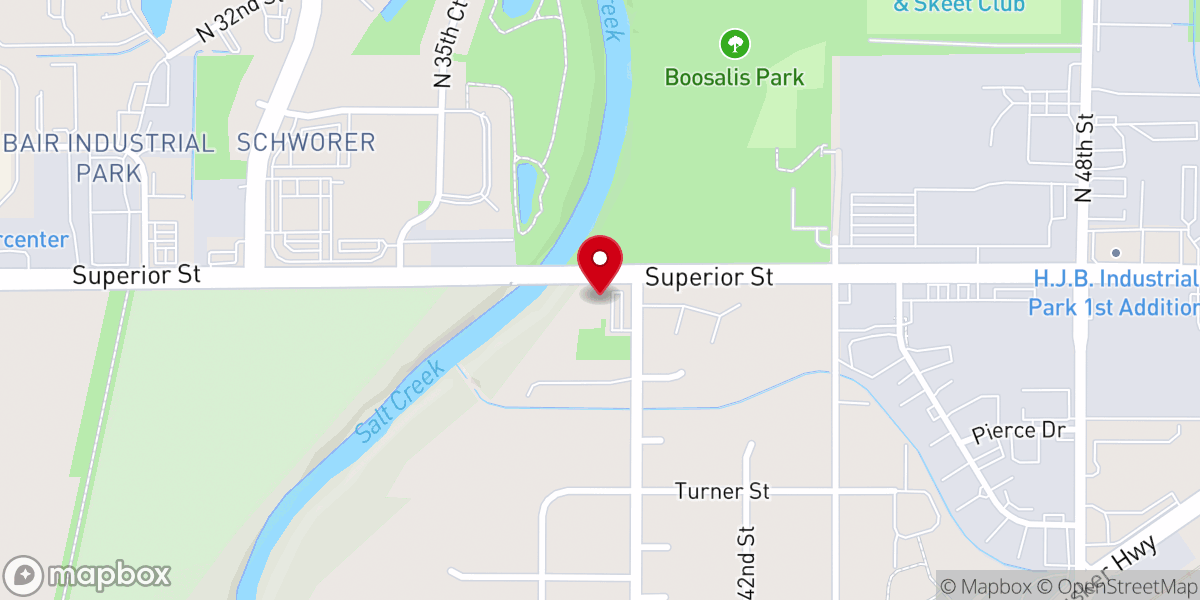 Map showing location of Crossroads Church