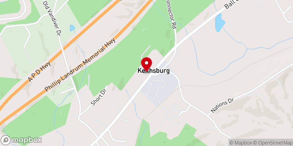 Map showing location of Crossroads of Life Baptist Church