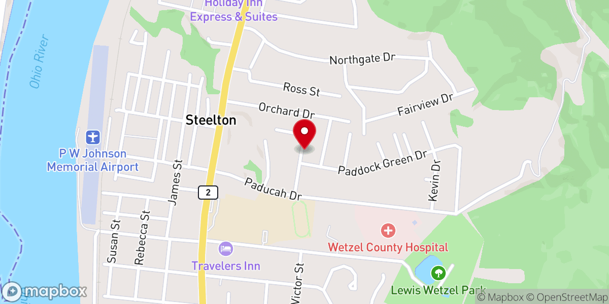 Map showing location of Immanuel Baptist Church