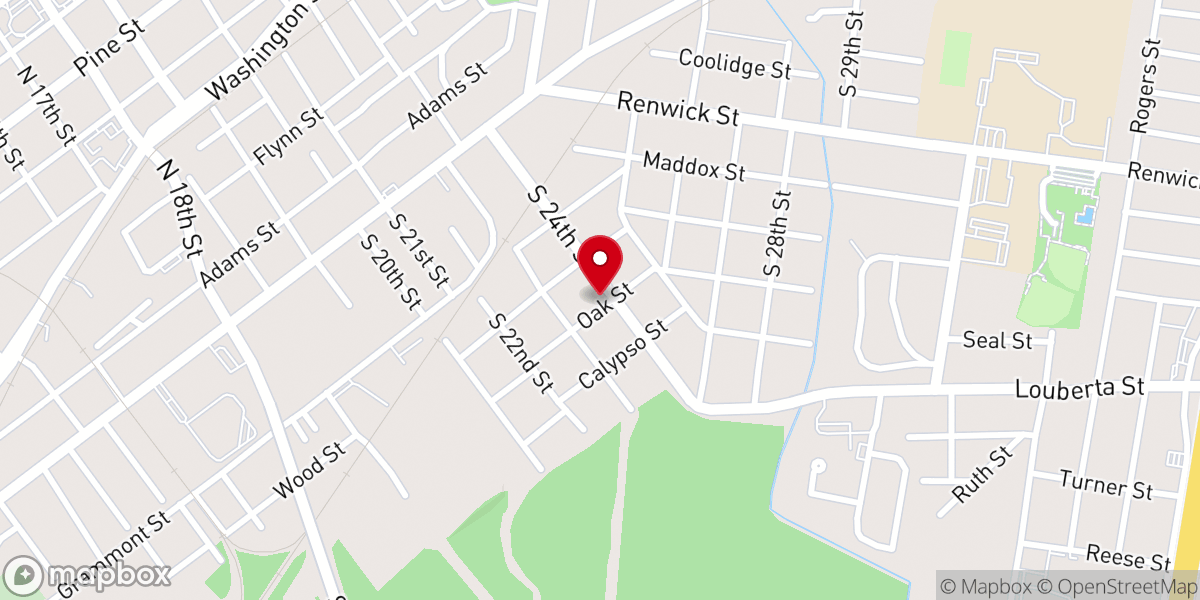 Map showing location of Antioch Baptist Church