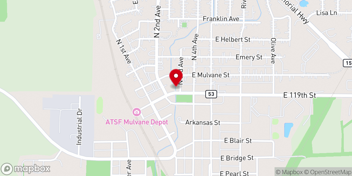 Map showing location of Good Ground Baptist Church