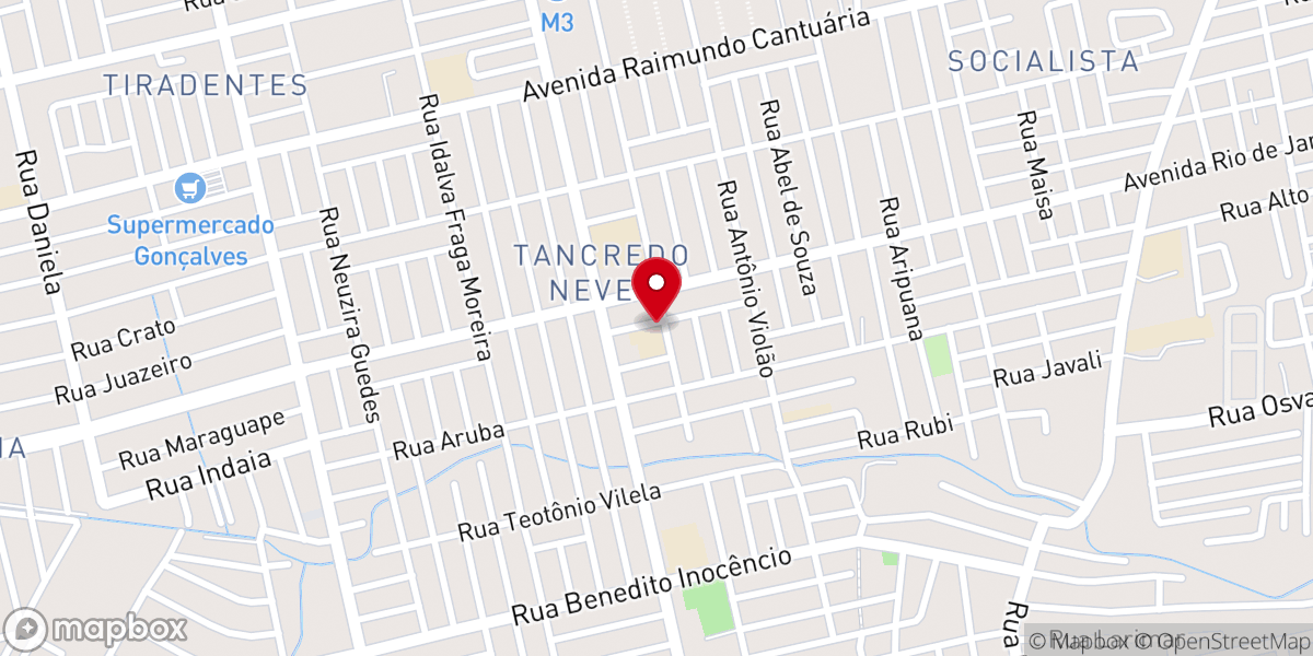 Map showing location of Igreja Batista Memorial PVH