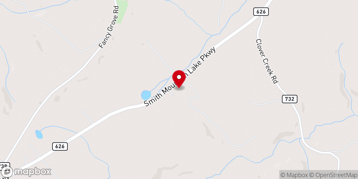 Map showing location of Palestine Baptist Church