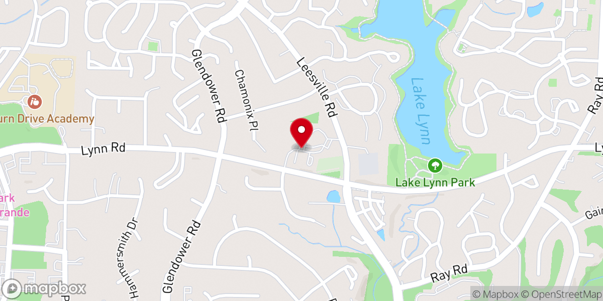 Map showing location of Baptist Grove Church