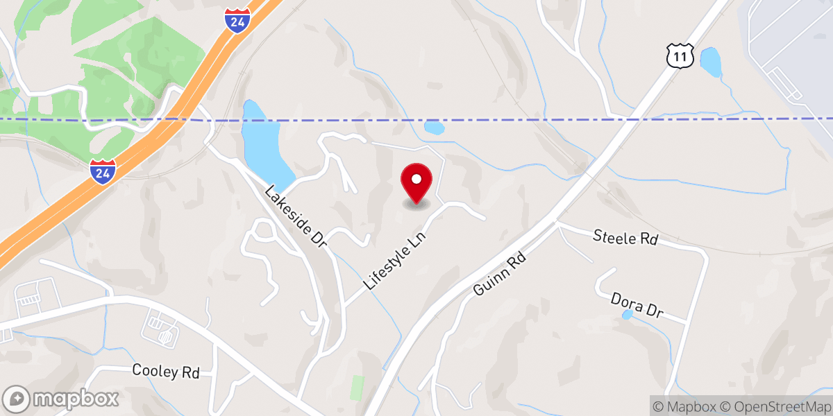 Map showing location of Wildwood Lifestyle Center