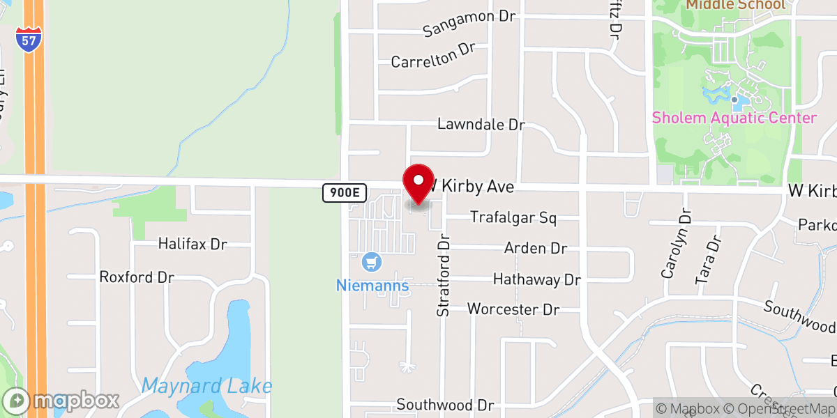 Map showing location of Stratford Park Bible Chapel