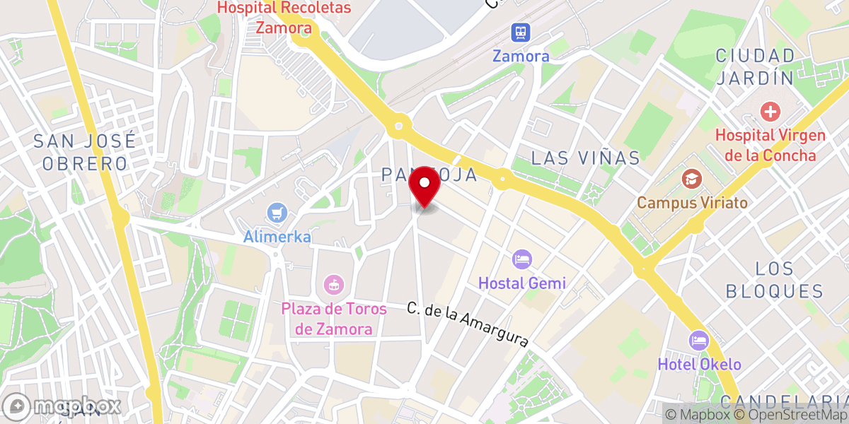 Map showing location of Parroquia de Nuestra Señora de Lourdes