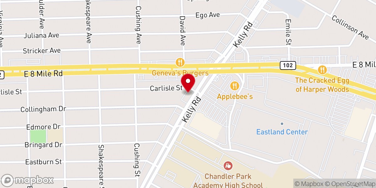 Map showing location of Resurrection Lutheran Church