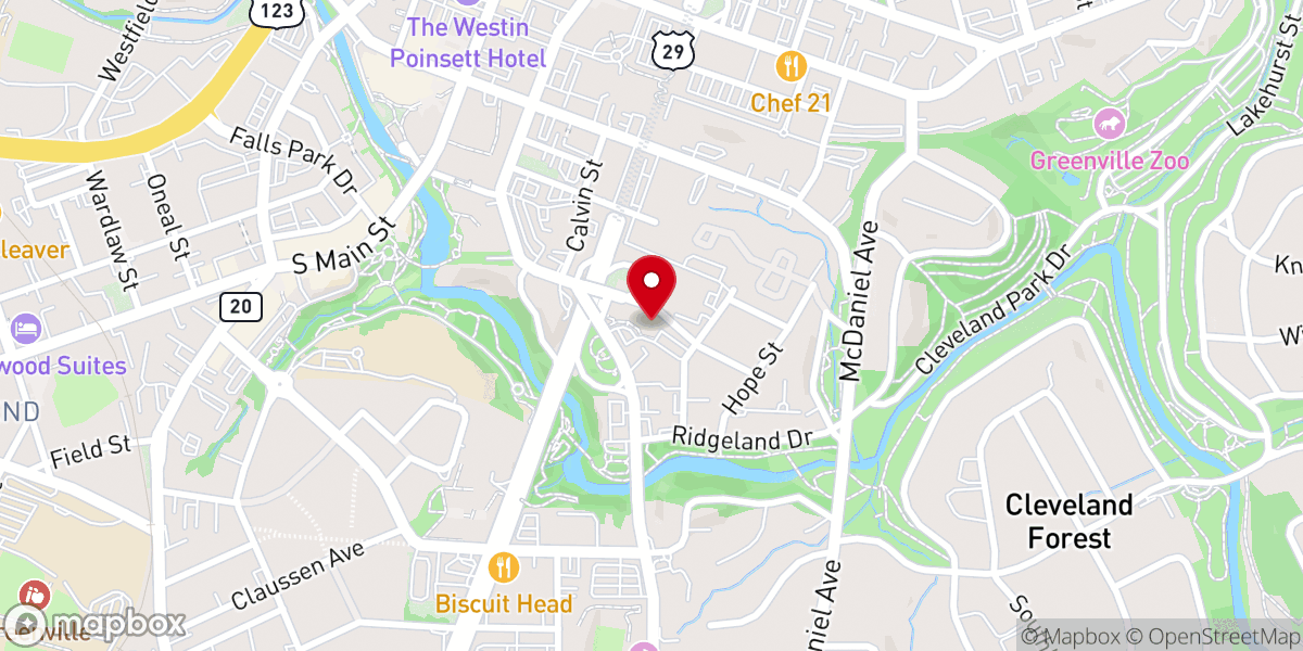 Map showing location of St. Paul's Anglican Church