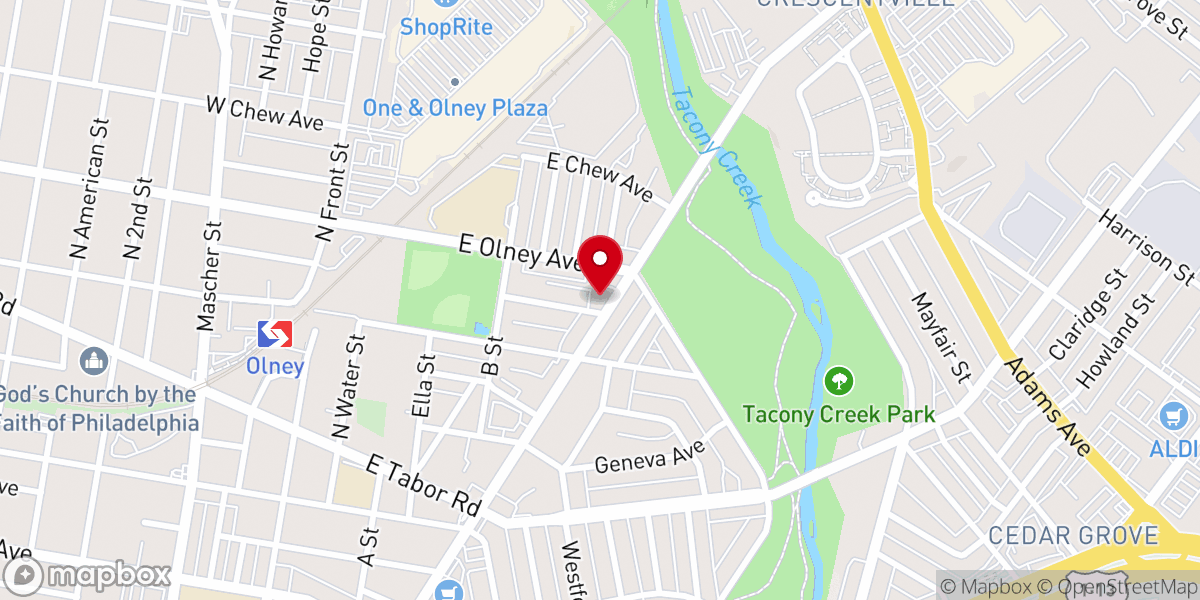 Map showing location of New Horizon Baptist Church