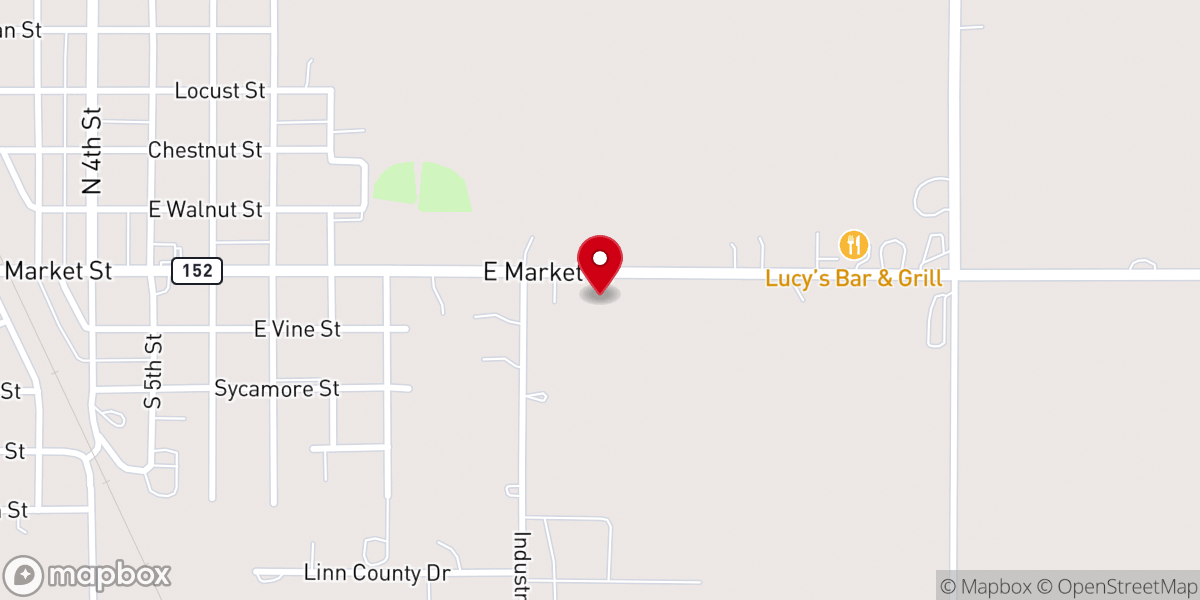 Map showing location of New Life Baptist Church