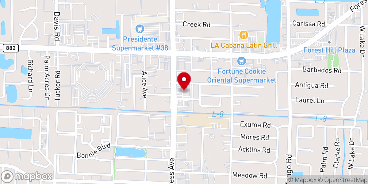 Map showing location of Ministerio Nueva Vida