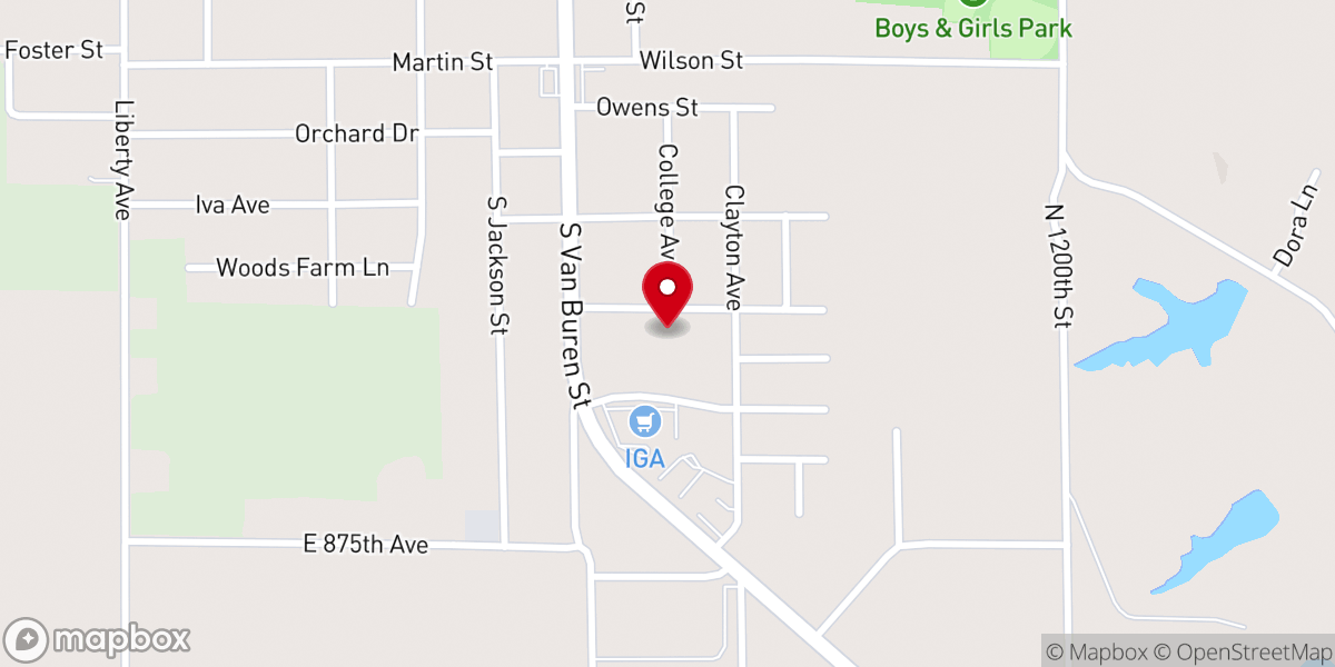 Map showing location of Good Shepherd Lutheran Church
