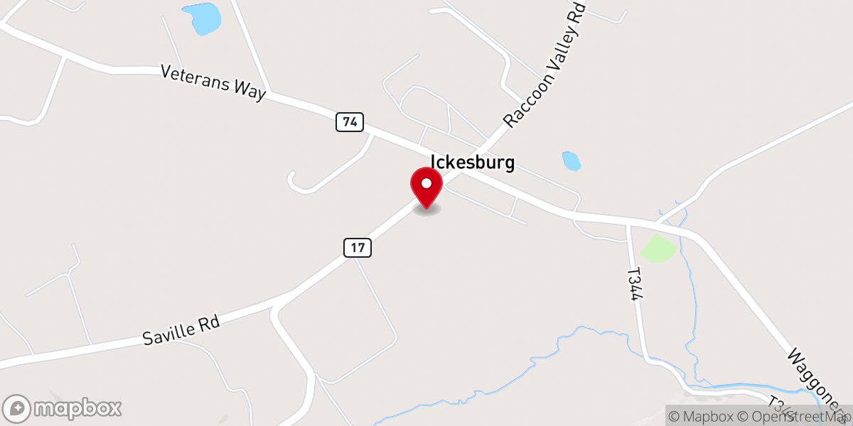 Map showing location of Ickesburg Church of God