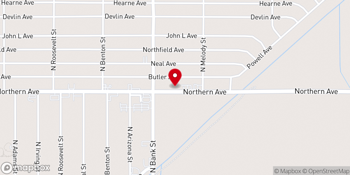 Map showing location of Champion Church Kingman