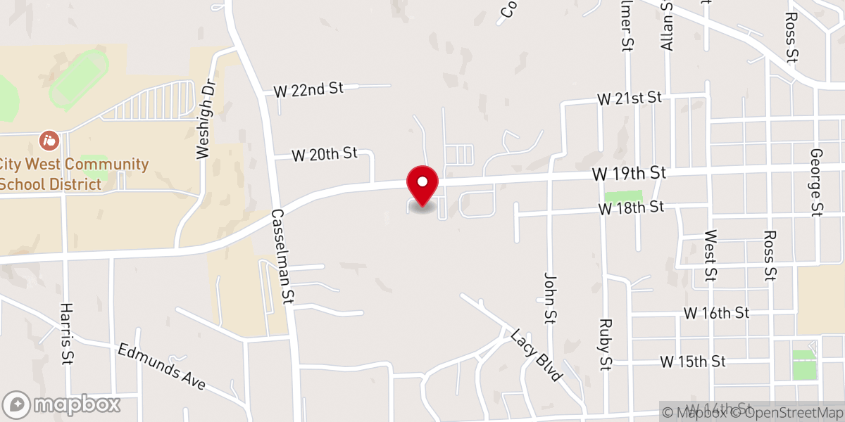 Map showing location of CrossPointe Church
