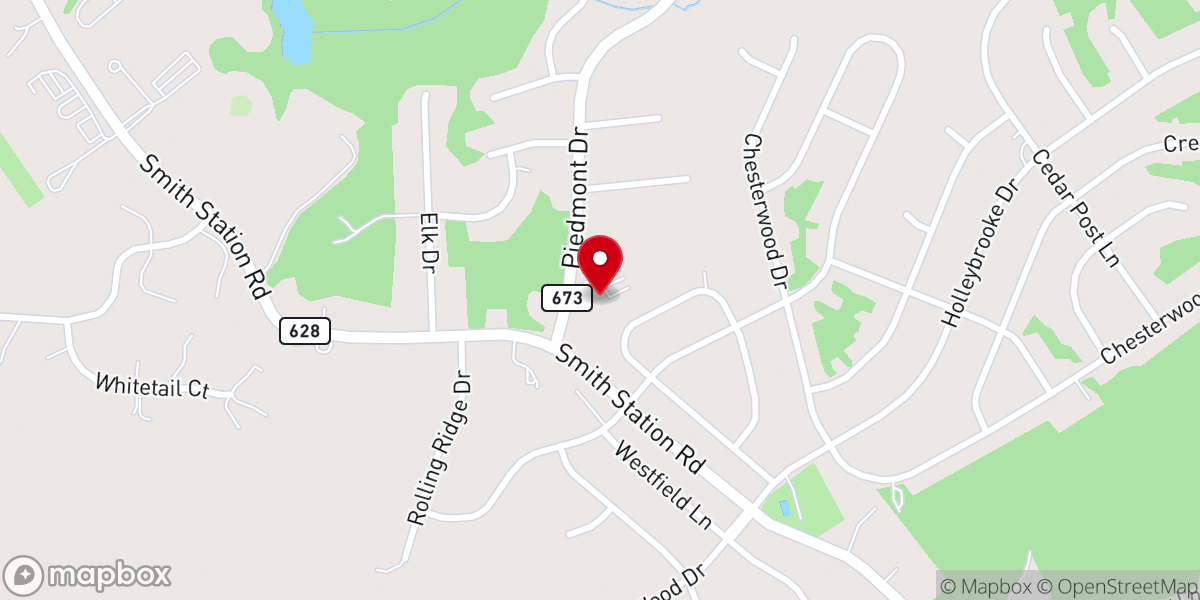 Map showing location of Piedmont Church of Christ