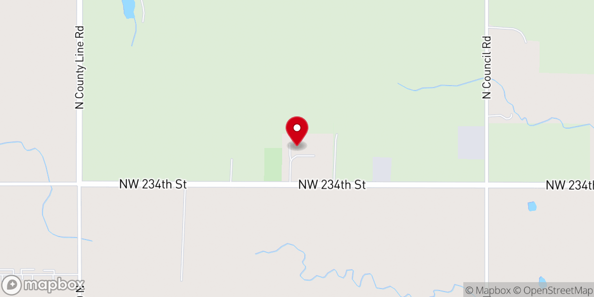 Map showing location of St. Damien Catholic Church