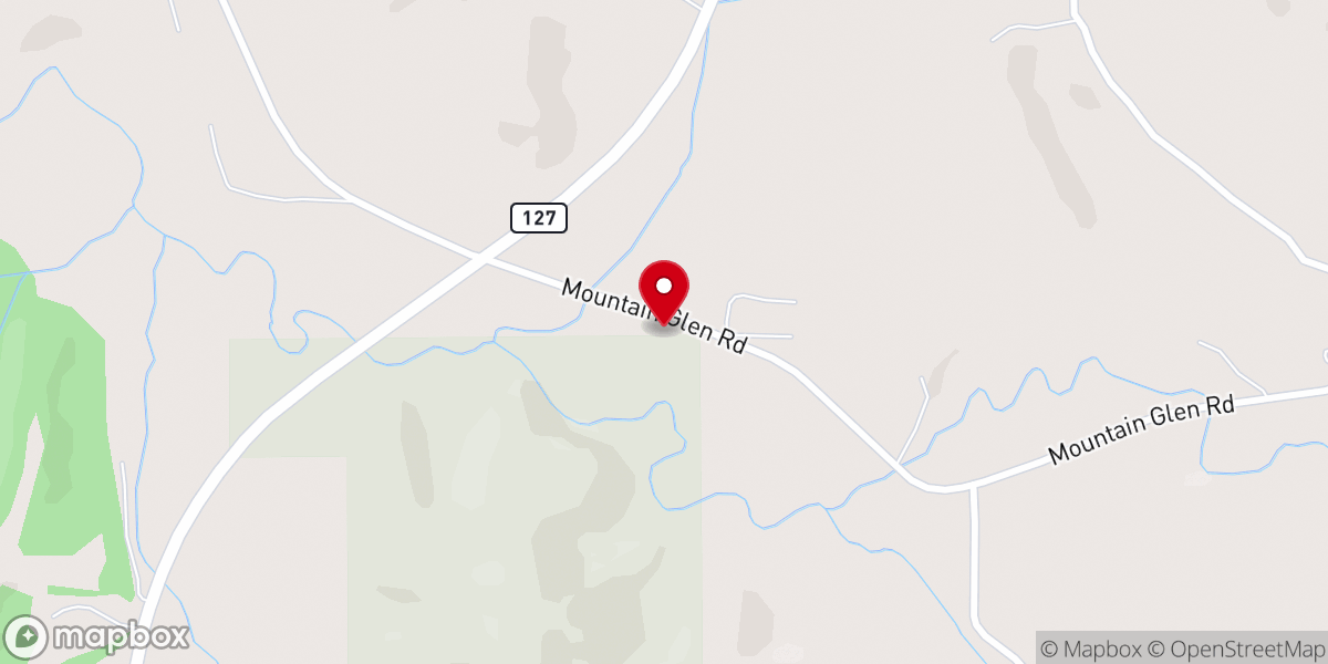 Map showing location of Walnut Grove Church