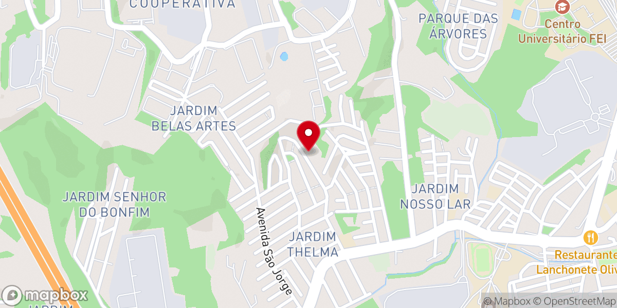 Map showing location of Igreja Batista Nova Vida Jd. Thelma