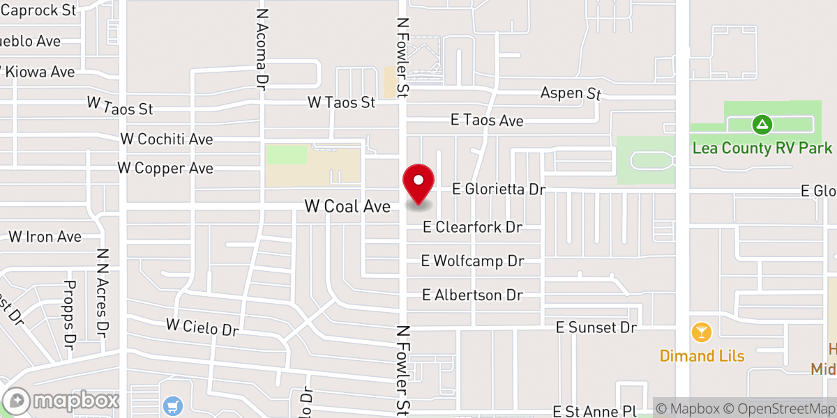 Map showing location of First Church of the Nazarene