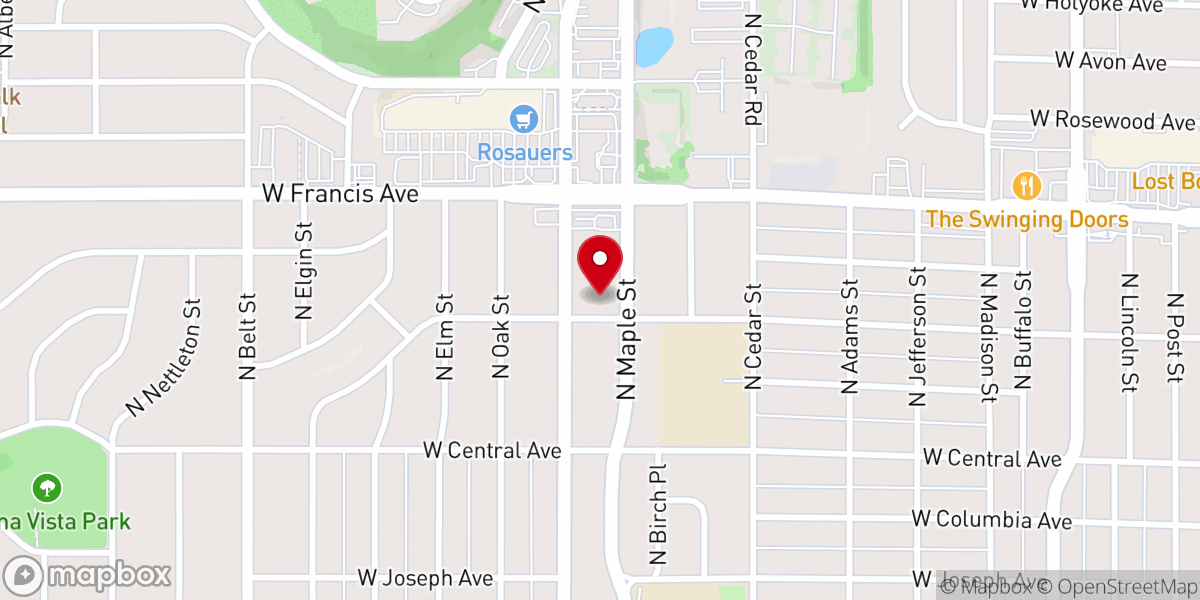 Map showing location of Spokane Friends Church