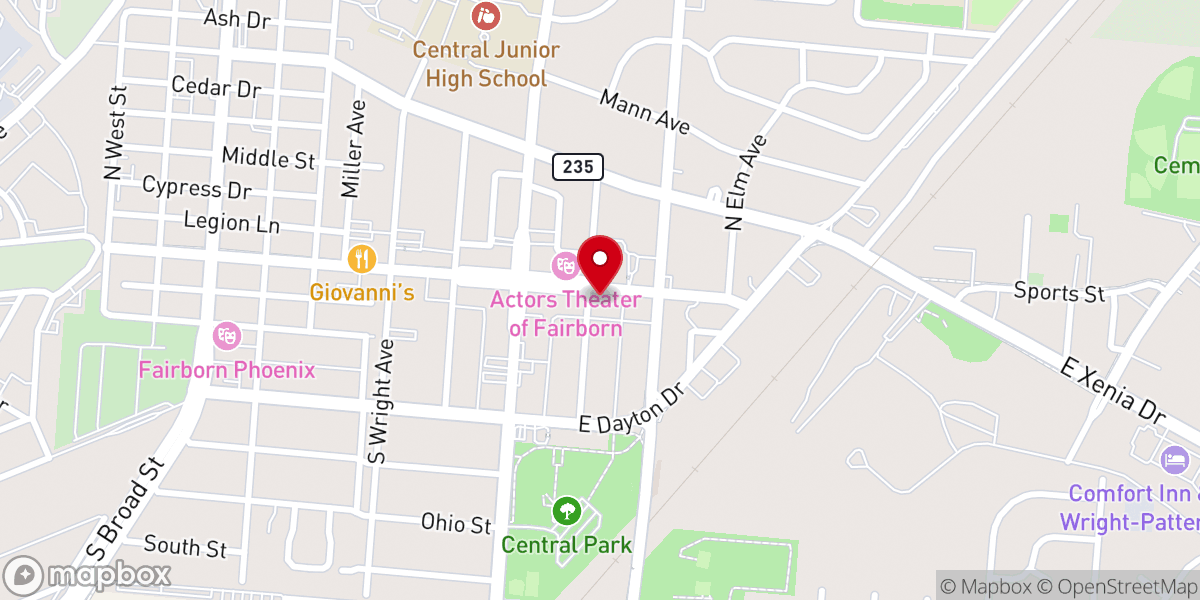 Map showing location of St Marks Lutheran Fairborn