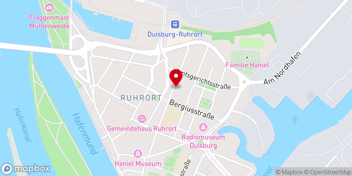 Map showing location of Christengemeinde Duisburg e.V.