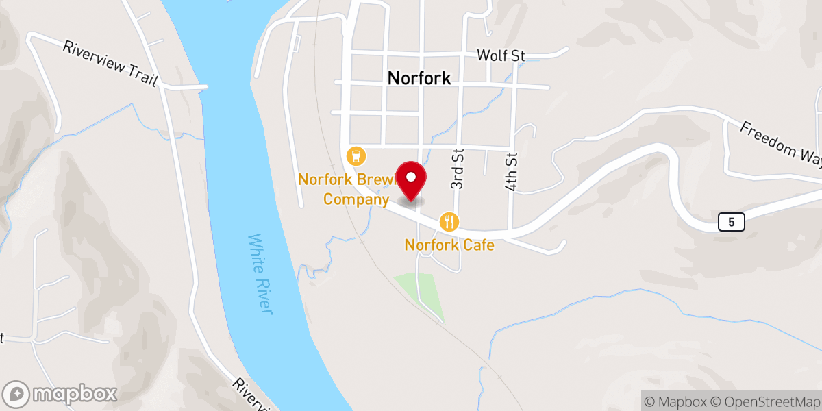 Map showing location of First Baptist Church